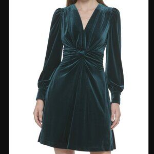 Vince Camuto Velvet Twist-Front Dress